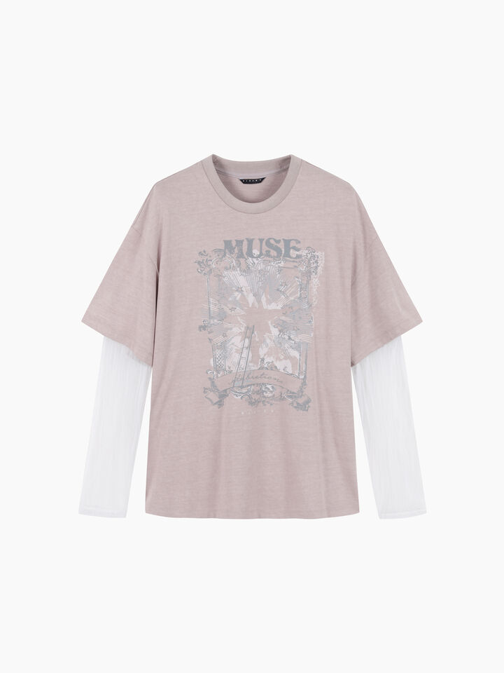 T-SHIRT L/S - sisley k long sleeve t-shirt - Soft Pink | Sisley K image number 2